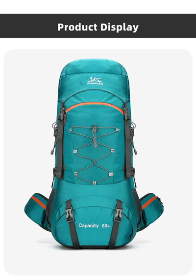 Hiking Backpack Camping Bag Mountain Climbing with Waterproof Rain Cover Daypack for Men Women Outdoor Travel Rucksack Fishing