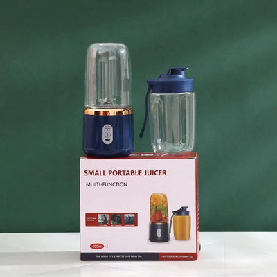 Portable Blender & Juicer 2-in-1 - USB Rechargeable Includes 6 Blades & Double Cups Ideal for Smoothies Iced Drinks & Halloween