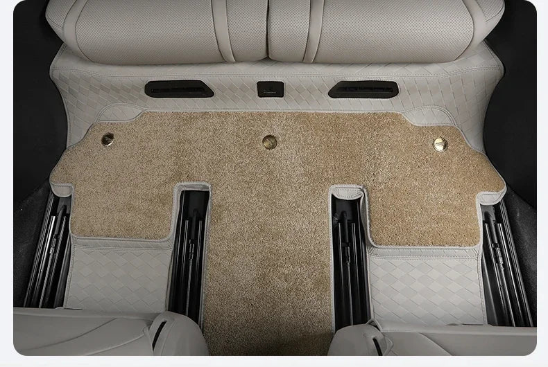For DENZA N9 Car Floor Mats Double Layers Full Surrounded Auto Carpets Foot Liners Car Accessories Special for Six Seats