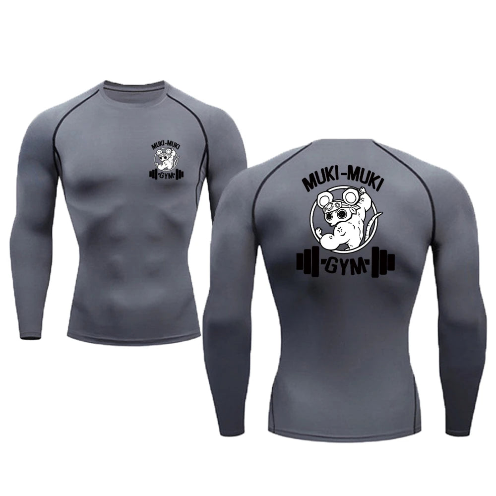 Athletic Compression Shirts For Men Gym Sports Rash Guards Workout Fitness Base Layer Undershirts Quick Dry Tees Tshirt Tops