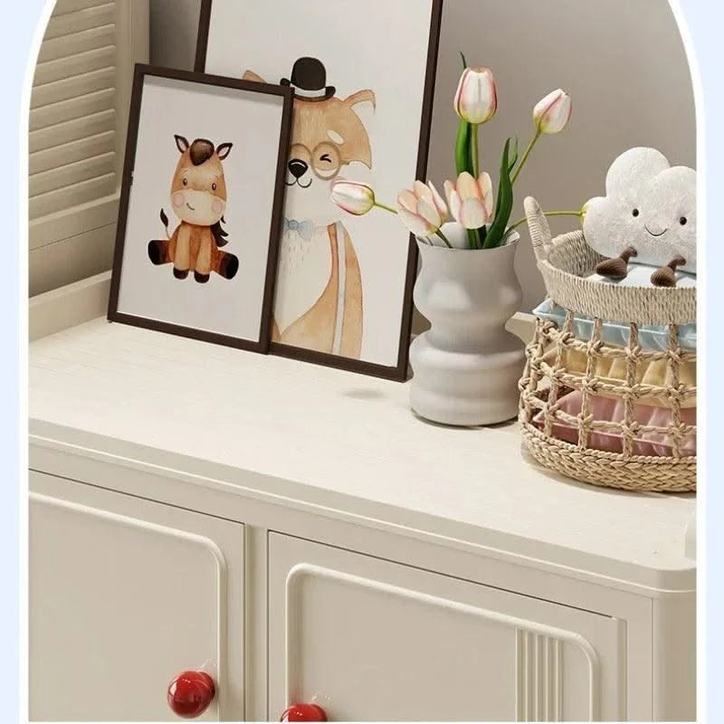Home bedroom, children's storage cabinet, multi-layer snack cabinet, multifunctional large capacity dust-proof storage box