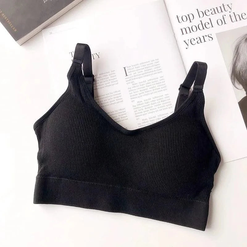 Women's Tube Top Crop Seamless Back Outdoor Sports Underwear Bra