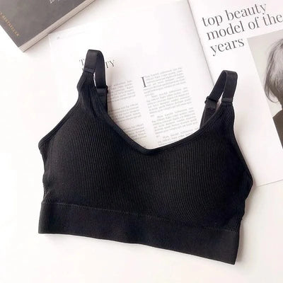 Women's Tube Top Crop Seamless Back Outdoor Sports Underwear Bra
