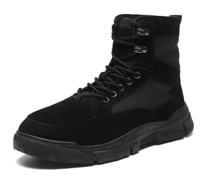 Outdoor Training Men's Tactical Boots High-Top Desert Shoes Camouflage Climbing Hiking Shoes for Men Canvas Platform Ankle Boots