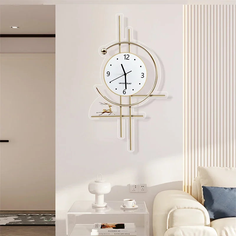 Metal Wall Art Bathroom Wall Clocks Living Room Xenomorph Design Creative Fashion Wall Watch Peacock Horloge Room Decorations