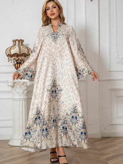 Summer Party Dress for Women Abaya Leopard Print Vestidos Largos 2025 Eid Muslim Caftan Robe Jalabiya Ramadan Morocco Kaftan
