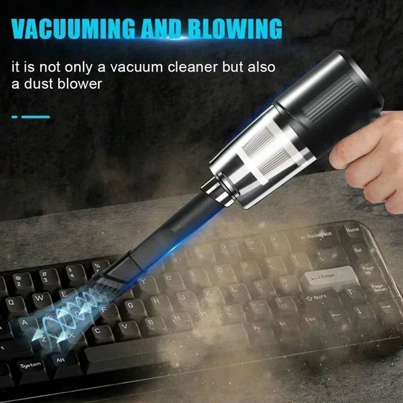 Portable Wireless Car Vacuum – Compact High-Suction Handheld with Blower Function for Easy Car & Small Space Cleaning