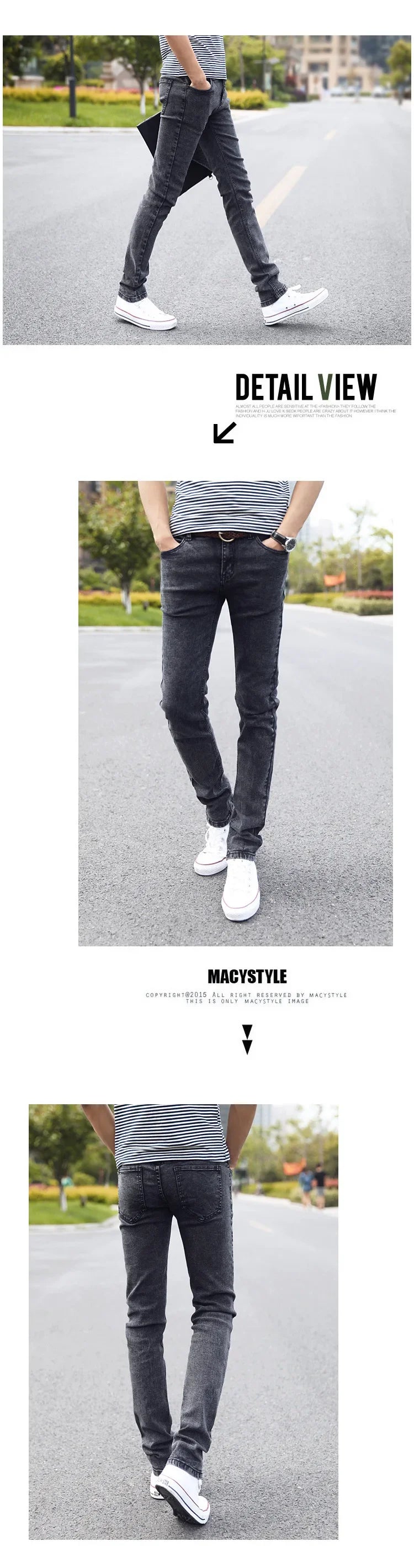 2024 New Men Stretch Skinny Jeans Male Designer Brand Super Elastic Straight Trousers Jeans Slim Fit Fashion Jeans , Sky blue