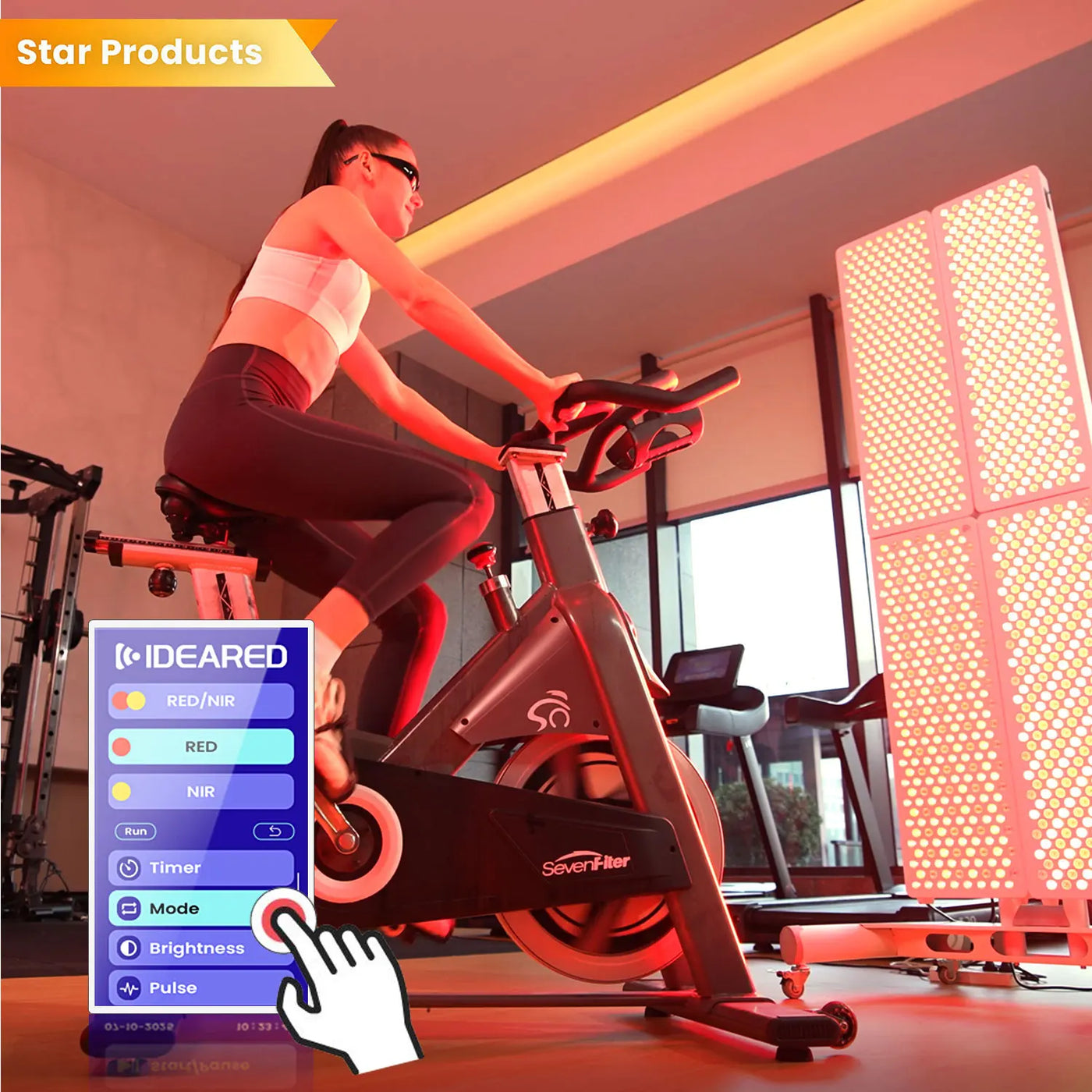 RL300MAX Red Therapy Light With Touch Screen Large Panel 7 Wavelength Infrared LED Device for Skin Care