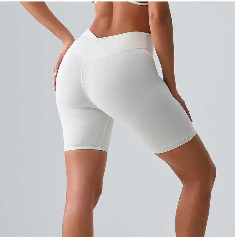 Women Sports Biker Shorts Women High Waist Yoga Shorts Cycling Shorts Push Up Fitness Leggings Tummy Control Yoga Slim Shorts