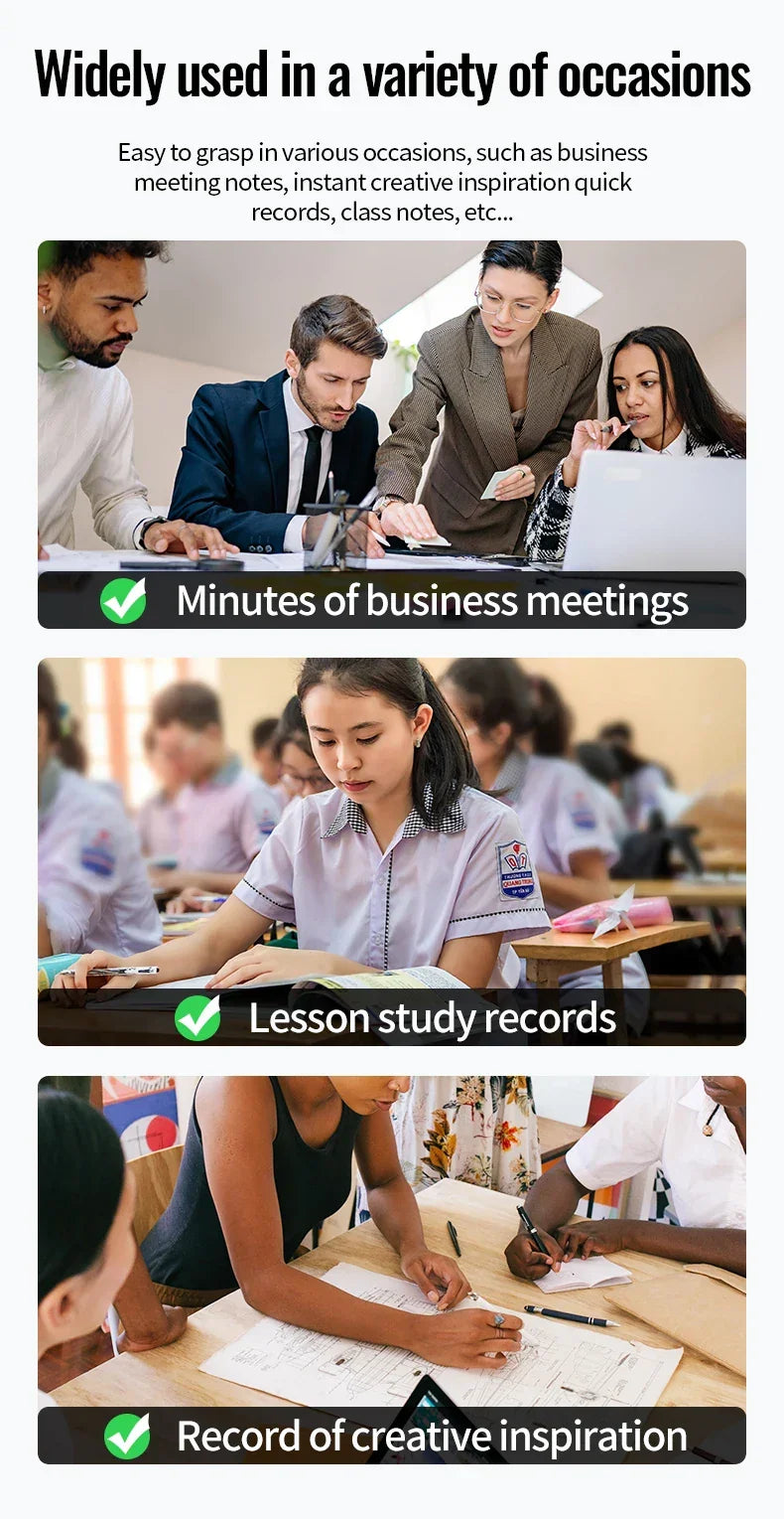 Portable Mini Digital Voice Recorder Sound Dictaphone Voice Activated Noise Reduction Recording Pen Long Time Audio Recorder