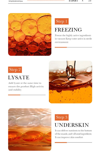 Facial Microneedling Serum Yeast Freeze-Dried Power Skin Care Set Shrink Pores Moisturizing Brighten Anti Aging Peptides Essence