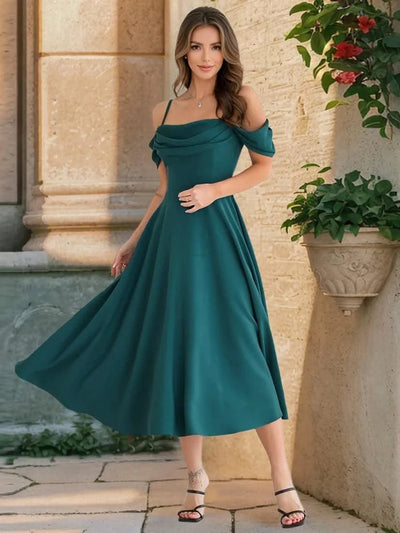 European and American Summer Dress for Women Clothing New Sexy Pleated Suspender Dresses 2025 Slim Temperament A-line Skirt