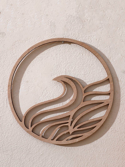 Natural Wooden Wall Hanging Wall Art Decor - Elements Design (Fire, Water, Earth, Air) Wood Hanging Wall Decor Boho Wall Accent