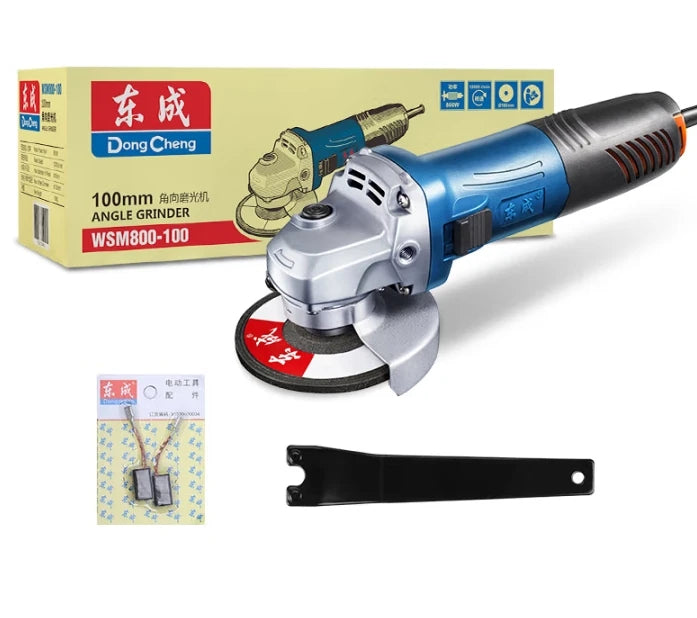 WSM800-100 Handheld Angle Grinder Power Tools with Metal Hand Wheel Cutter Portable Polisher