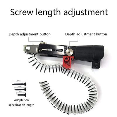 Electric Drywall Screwdriver Gun Wodworking Tools Cordless Power Drill Adjustable Screw Length and Depth Easy to Use Carpentry