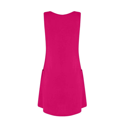 Womens Summer Dresses Plain Loose V Neck Sleeveless Sundresses Swimsuit Coverup With Pockets Vestidos Para Mujer платье женское