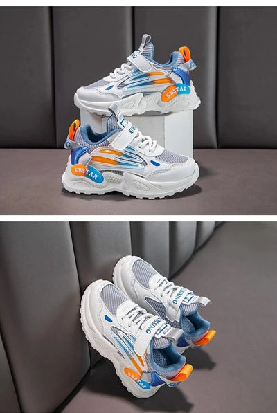 Children's Sports Shoes for Boys Girls Running Sneakers Air Mesh Fashion Classic Boys Casual Shoes Breathable White Blue Pink