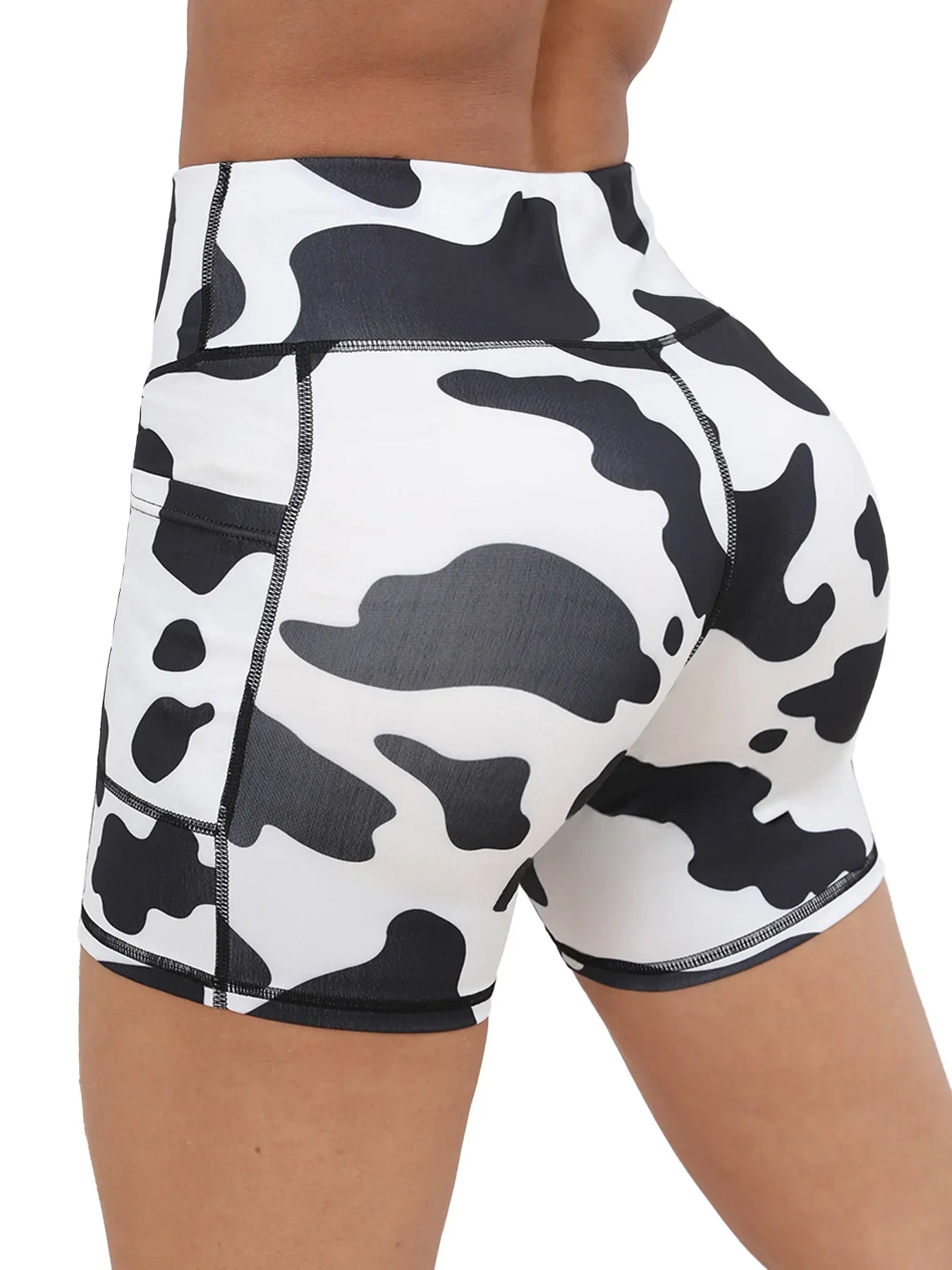 Biker Shorts for Women with Pockets Waisted Tummy Control Workout Yoga Running Gym Tennis Shorts
