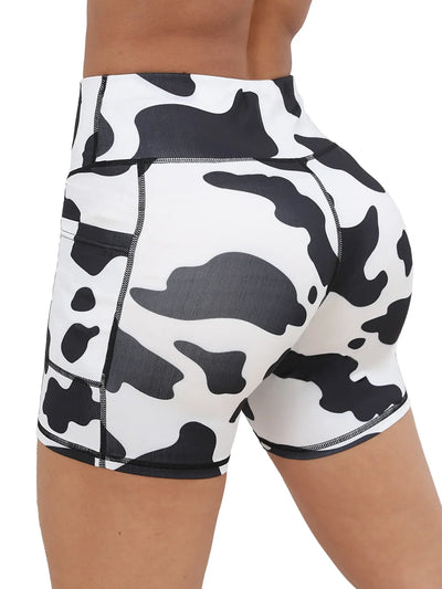 Biker Shorts for Women with Pockets Waisted Tummy Control Workout Yoga Running Gym Tennis Shorts