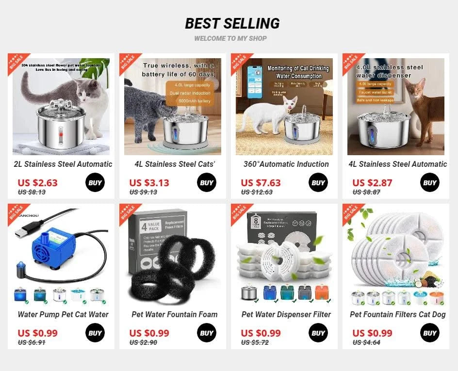 Water Pump Pet Cat Water Fountain Pump With LED Light - Replacement Motor For Cats Dogs Water Dispenser - USB Plug Pet Accessory