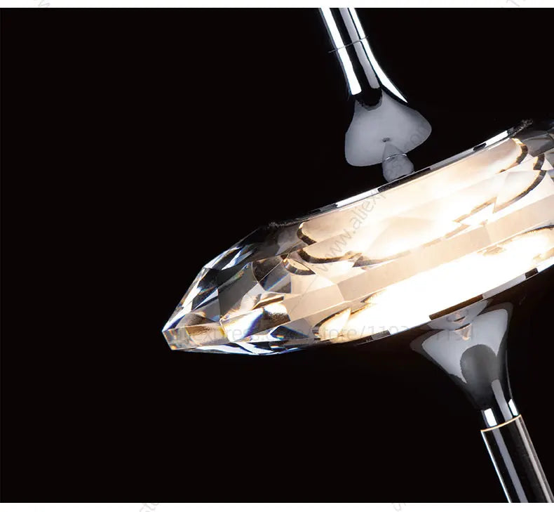 Led Chandelier Home Decoration Lighting Hanging Lamps Living Room Indoor Gloss Island Kitchen Lamps Chrome Staircase Chandelier