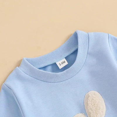 Rabbit  Embroidered Jumpsuit for Infants and Young Children  |Spring Easter | Long Crawling Clothes