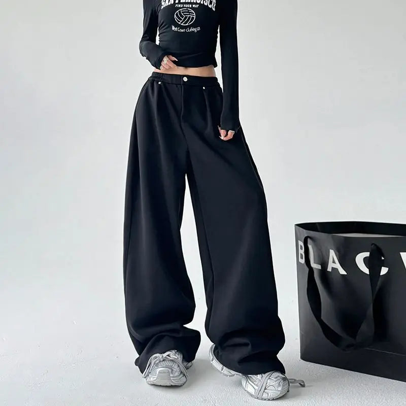 Wide Leg Pants Women's Autumn and Winter New Loose Sports Casual Pants