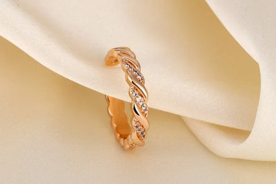 Luxury W Letter Ring - Gold Plated with Row Diamonds, Elegant Adjustable Statement Piece, Dainty Feminine Jewelry