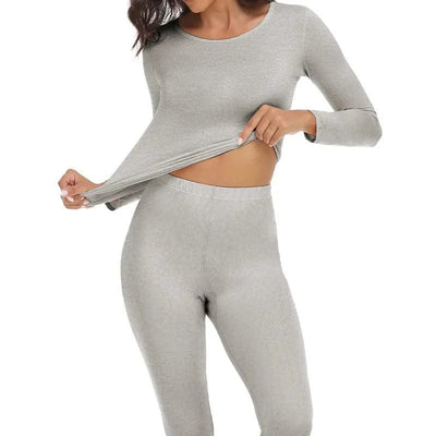 Thermal Underwear Women Autumn Winter Under Layer Clothes New Warm Pajamas Sets for Female 2 Pieces Long John Top Legging