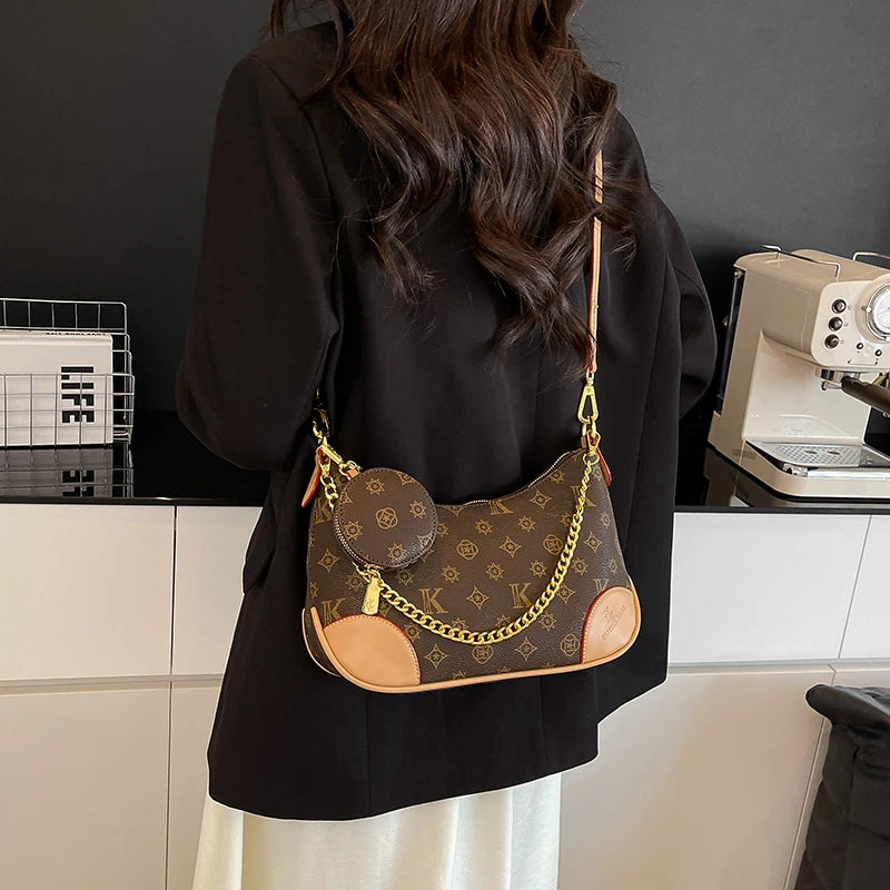 Famous Designer Elegant Handbags Leather For Women, Ladies Crossbody Shoulder Bag Classic Popular And Lightweight For Shopping