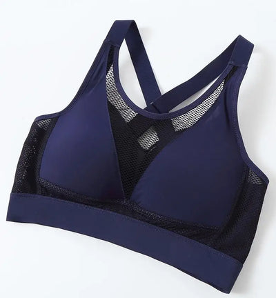 Breathable Women's High Impact Wireless Sports Bra Full Coverage Active Racer-back Workout Underwear Sportswear 36 38 40 C D E F