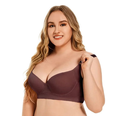 Women Full Coverage Push Up Bra Underwire Sculpting Uplift Shapewear Deep Cup T Shirt Bra Hide Back Fat Smoothing Brassiere