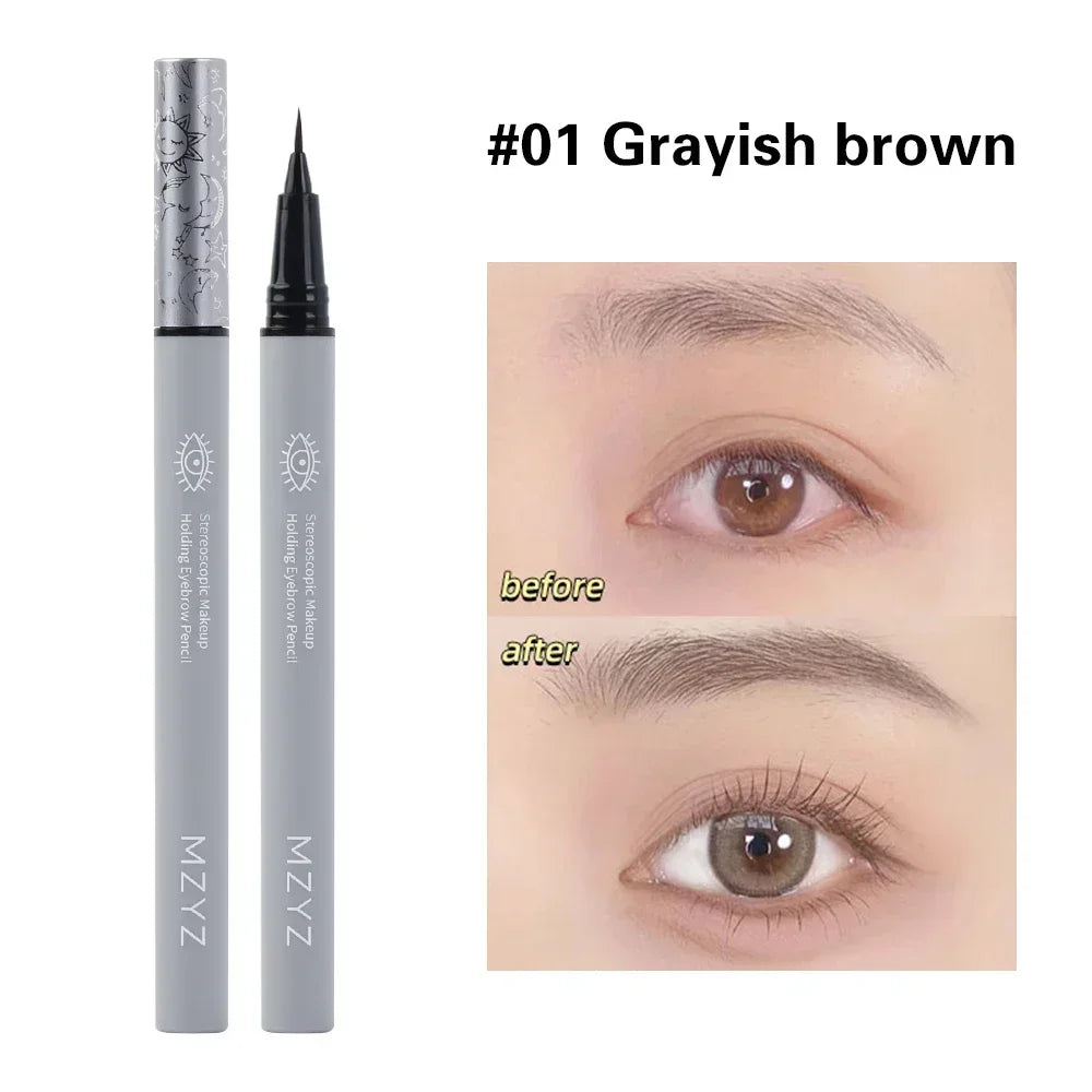 0.01mm Ultra Fine Eyebrows Pencil Waterproof Long Lasting No Blooming Eyeliner Lying Silkworm Pen Easy To Color Eye Makeup Tools