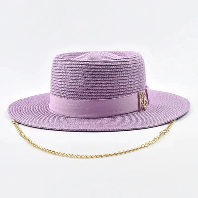Summer Straw Hats for Women Ribbon Decoration Elegant Ladies Party Dress Hats Travel Beach Sun Hat Chapeau Femme