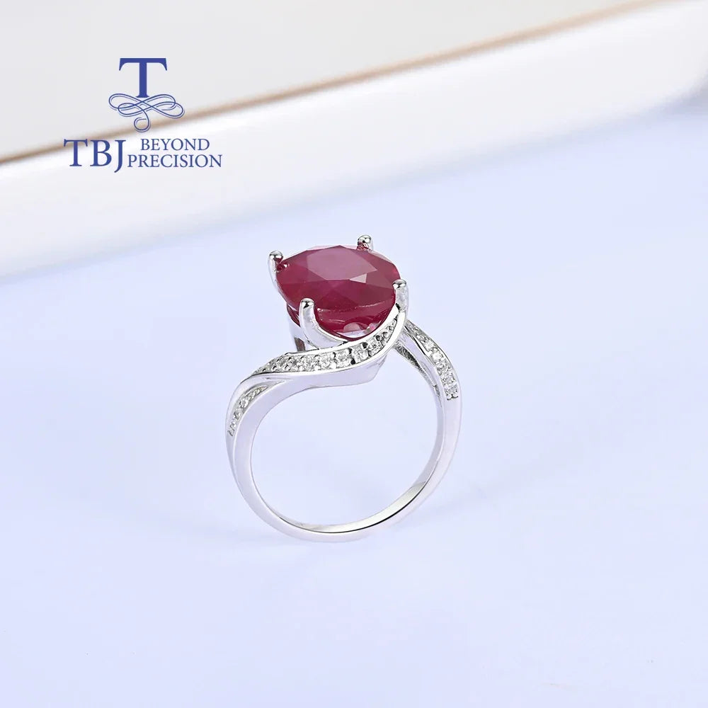 Luxury Natural filled Ruby Ring 925 Sterling Silver elegant fashion women wedding & Banquet & anniversary gift