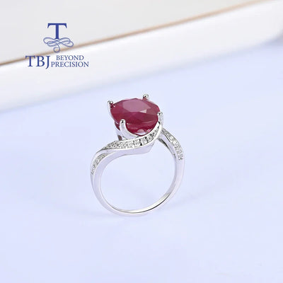 Luxury Natural filled Ruby Ring 925 Sterling Silver elegant fashion women wedding & Banquet & anniversary gift