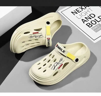 2025 New Men's Clogs Slippers Sandal Men Garden Shoes Flat Sandals Male Sneakers Outdoor Home Clogs Slides Men Summer Shoes - Elanique