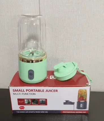 Portable Blender & Juicer 2-in-1 - USB Rechargeable Includes 6 Blades & Double Cups Ideal for Smoothies Iced Drinks & Halloween