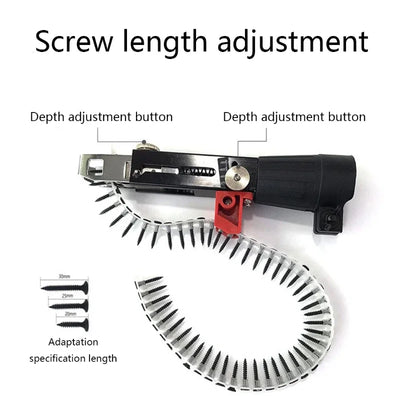 Electric Drywall Screwdriver Gun Wodworking Tools Cordless Power Drill Adjustable Screw Length and Depth Easy to Use Carpentry