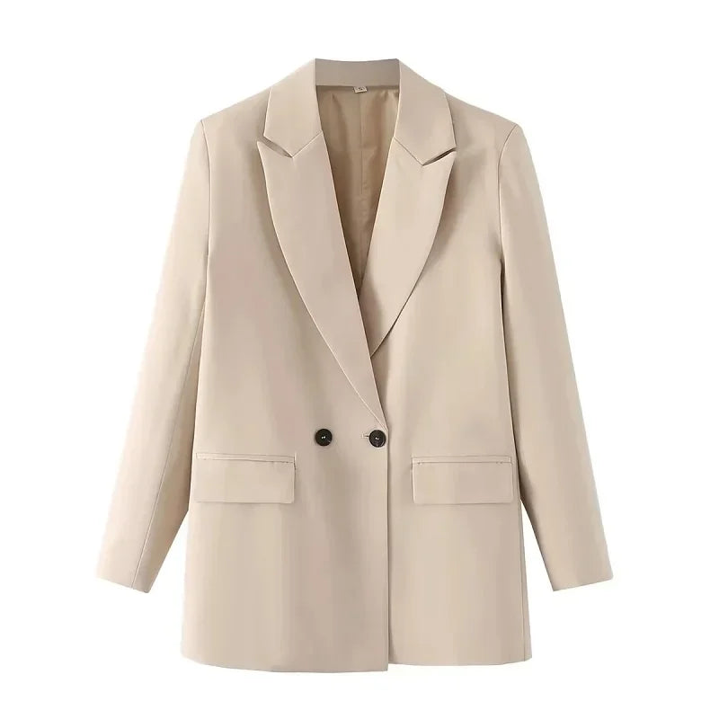 MUJER 2025 Women's Blazers New Office Casual Blazer Woman Straight Outerwears Fashion Women's Tailoring Blazers for Women Coats