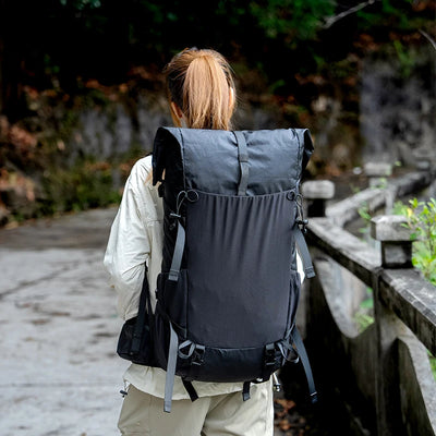 30L Hiking Backpack Daily Travel Wear-Resistant Waterproof Professional Climbing Large Capacity Roll-Up Shoulder Bag 2025 New