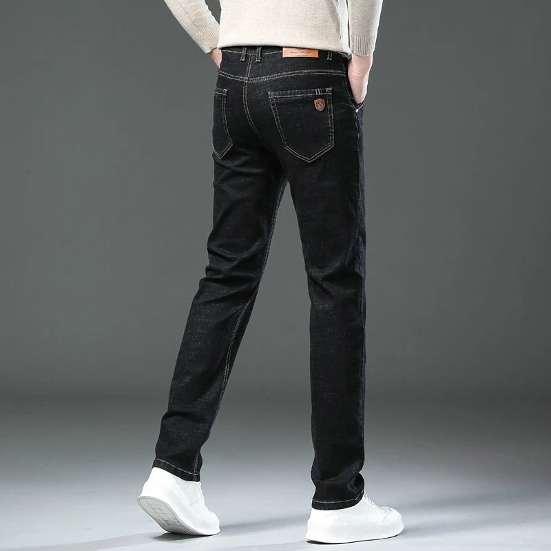 New Men Classic Jeans Jean Homme Pantalones Hombre Men Mannen Soft Black Biker Masculino Denim Overalls Mens Pants Size 30-40