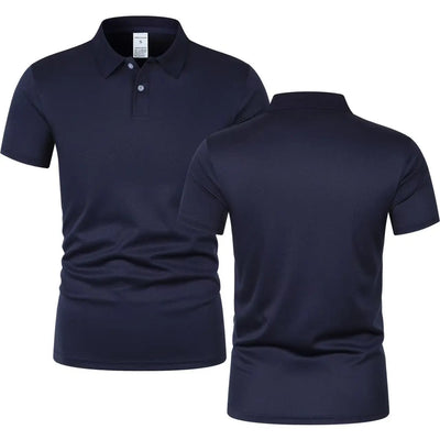 Men's Short Sleeve Polo Shirt Summe Button Classic Fit Casual T-Shirts Oversize Pullover Shirts Man Solid Color Lightweight Tops