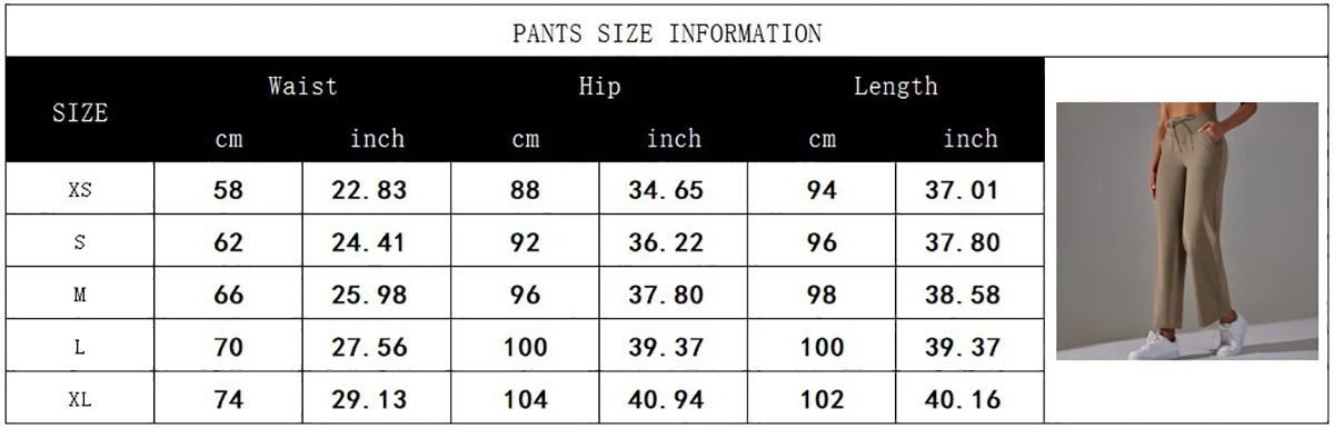 Wide Leg Pants With Pockets Women's Loose Yoga High Waist Legging Drawstring Outdoor Casual Jogging Gym Sports Flare Pants