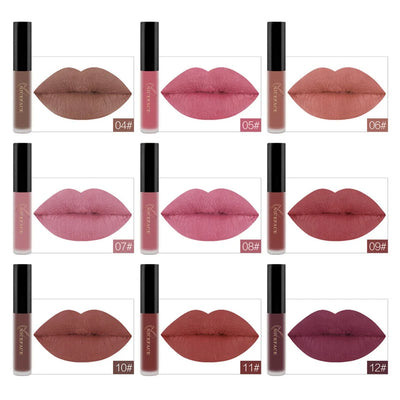 NICEFACE 34 Color Lip Gloss Waterproof Nude Matte Liquid Lipstick Moisturizing Long Lasting Lipgloss Lip Makeup Beauty Cosmetics