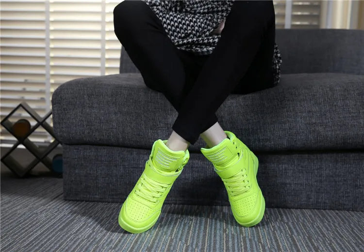 2023 Autumn Designer Wedges White Platform Sneakers Women Shoes Leather Black High Top Sneakers Hidden Increasing Basket Femme