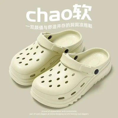 ZHIDA Clogs Sandals Men Women Couples Garden Shoes Summer Outdoor Slides Black White Minimalism EVA Rubber Outside Beach Shoes