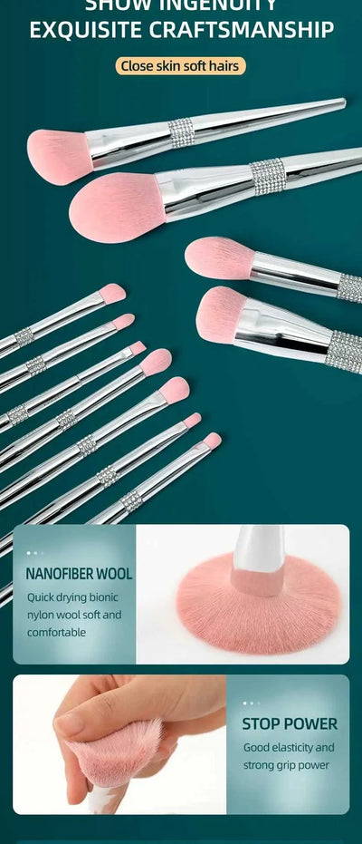 Makeup Brushes Set Private Label Pink Synthetic Hair Foundation Powder Contour Eyeshadow Make up Brushes
