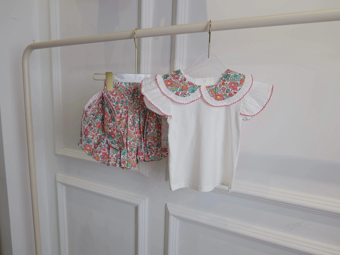 Summer Clothes Set for Baby Girls Kids Kawaii Vest Tops and Floral Printed Butt Pants Children Korean Style Casual Playwear